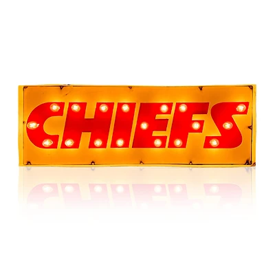 Imperial Kansas City Chiefs 25" x 9" Lighted Recycled Metal Street Sign