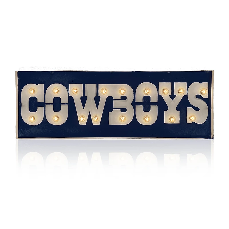 Imperial Dallas Cowboys 25" x 9" Lighted Recycled Metal Street Sign