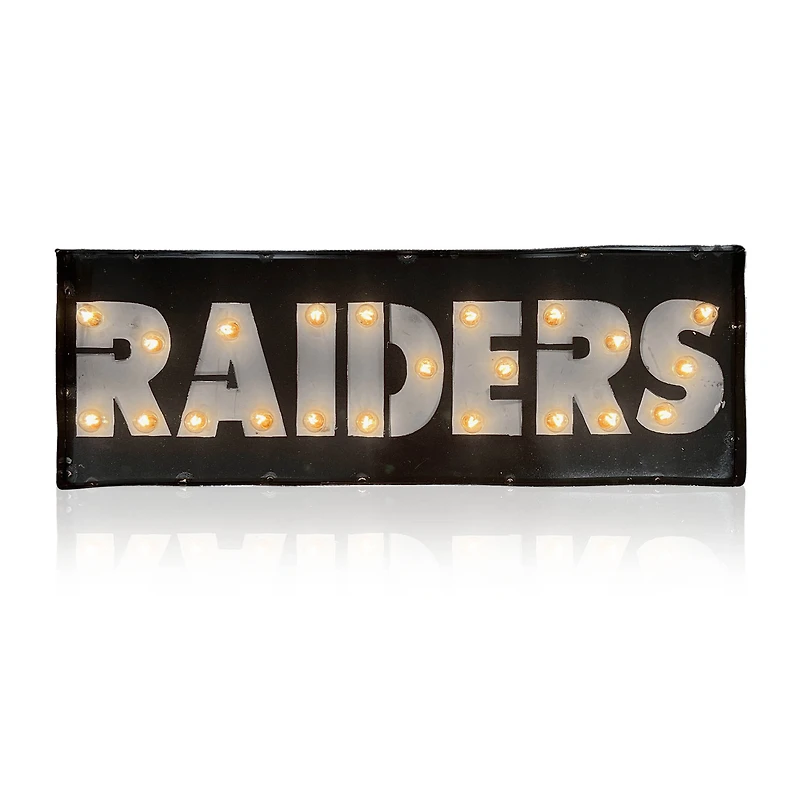 Imperial Las Vegas Raiders 25" x 9" Lighted Recycled Metal Street Sign