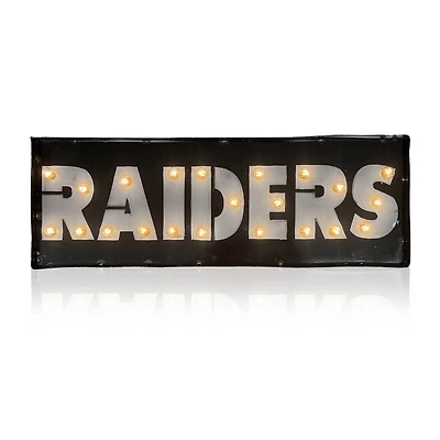 Imperial Las Vegas Raiders 25" x 9" Lighted Recycled Metal Street Sign