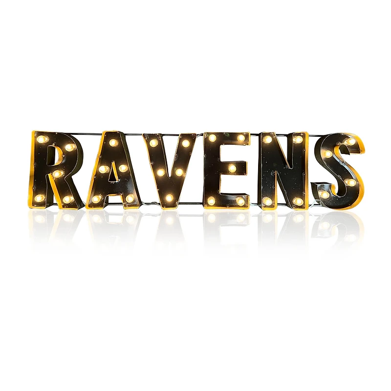 Imperial Baltimore Ravens 40" x 9" Lighted Recycled Metal Sign