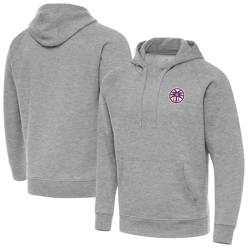 Men's Antigua Heather Gray Los Angeles Sparks Victory Pullover Hoodie
