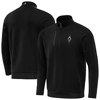 Men's Antigua Black Las Vegas Aces Generation Quarter-Zip Pullover Top