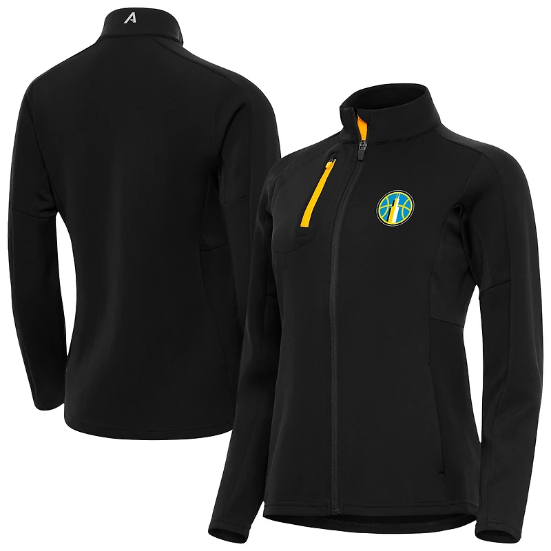 Women's Antigua Black Chicago Sky Generation Full-Zip Jacket