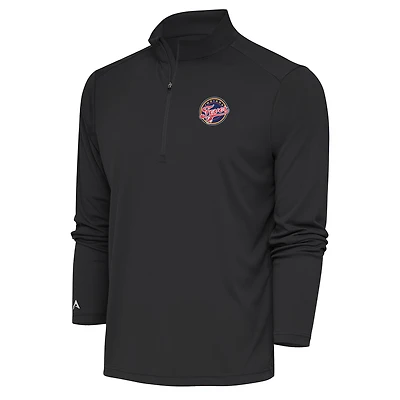 Men's Antigua Charcoal Indiana Fever Tribute Quarter-Zip Top