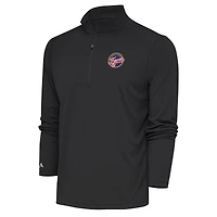 Men's Antigua Charcoal Indiana Fever Tribute Quarter-Zip Top