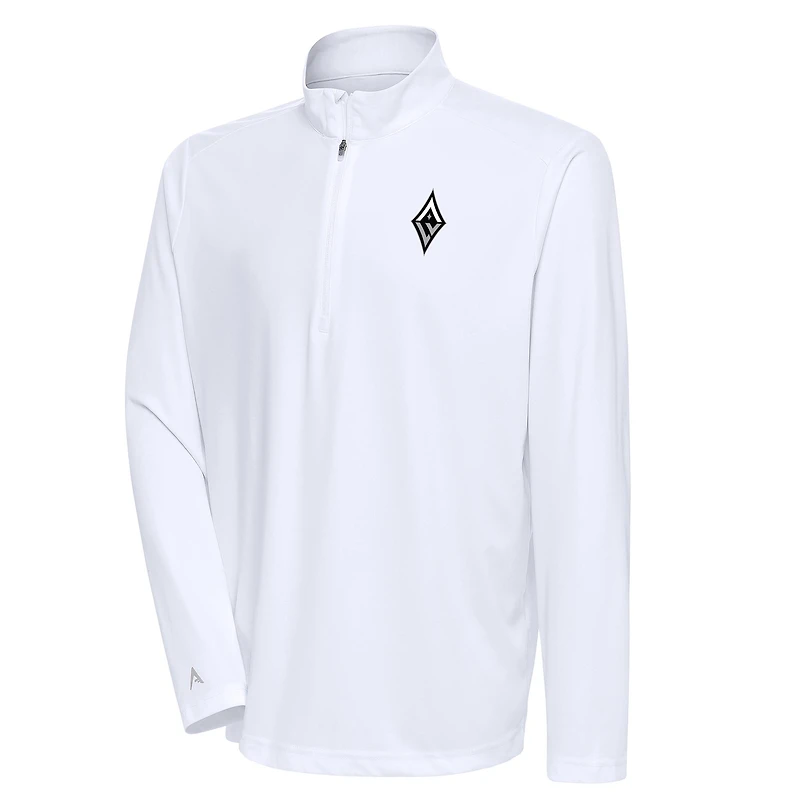Men's Antigua White Las Vegas Aces Tribute Quarter-Zip Top