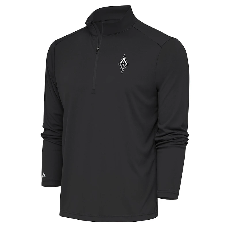 Men's Antigua Charcoal Las Vegas Aces Tribute Quarter-Zip Top