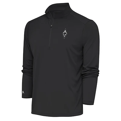 Men's Antigua Charcoal Las Vegas Aces Tribute Quarter-Zip Top