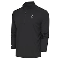 Men's Antigua Charcoal Las Vegas Aces Tribute Quarter-Zip Top