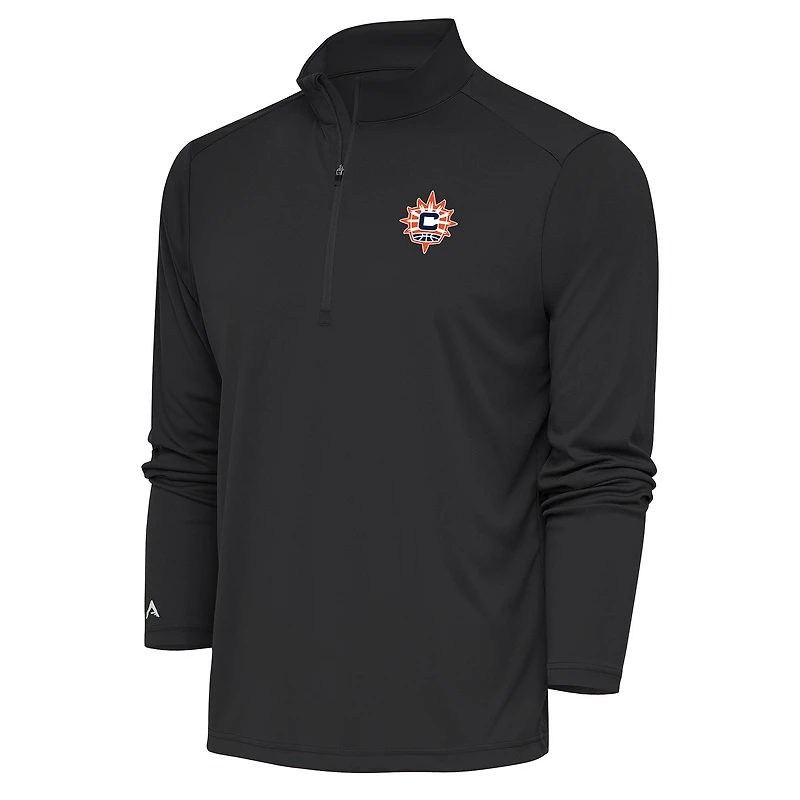 Men's Antigua Charcoal Connecticut Sun Tribute Quarter-Zip Top