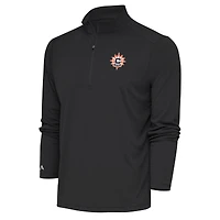Men's Antigua Charcoal Connecticut Sun Tribute Quarter-Zip Top