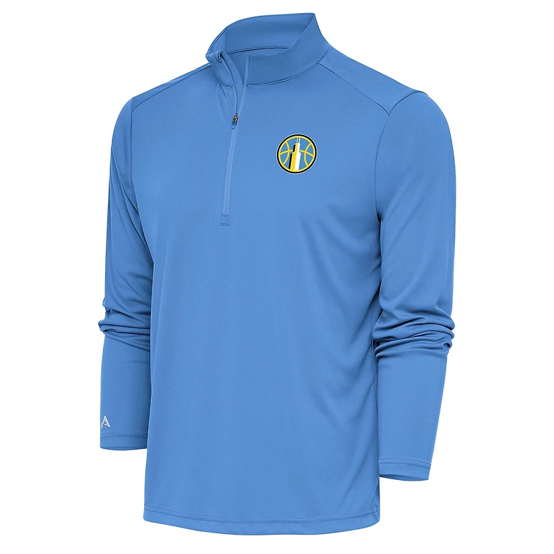 Men's Antigua Sky Blue Chicago Sky Tribute Quarter-Zip Top