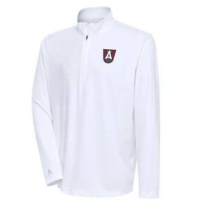 Men's Antigua White Atlanta Dream Tribute Quarter-Zip Top
