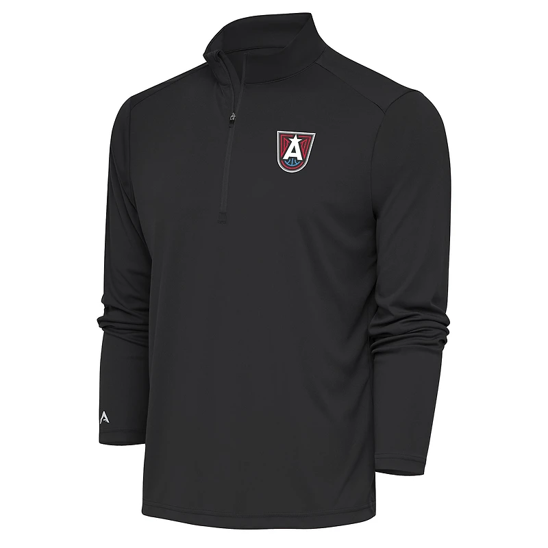 Men's Antigua Charcoal Atlanta Dream Tribute Quarter-Zip Top