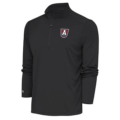 Men's Antigua Charcoal Atlanta Dream Tribute Quarter-Zip Top