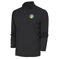 Men's Antigua Charcoal Chicago Sky Tribute Quarter-Zip Top