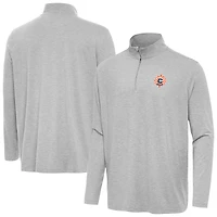 Men's Antigua  Heather Gray Connecticut Sun Hunk Quarter-Zip Top
