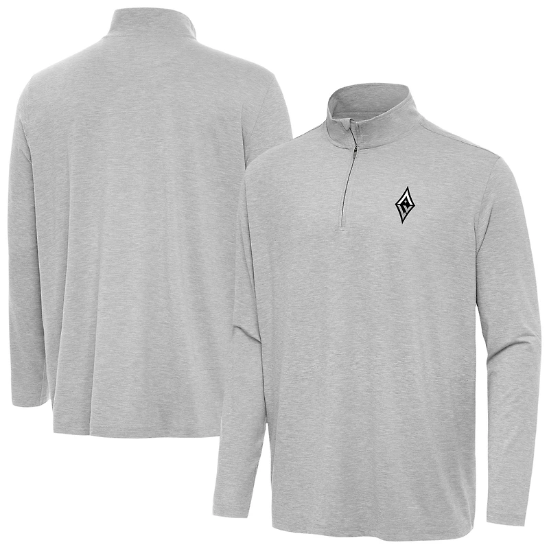 Men's Antigua  Heather Gray Las Vegas Aces Hunk Quarter-Zip Top