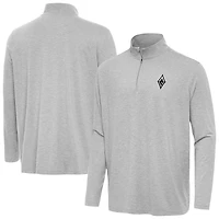 Men's Antigua  Heather Gray Las Vegas Aces Hunk Quarter-Zip Top
