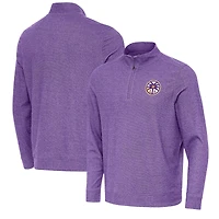Men's Antigua Heather Purple Los Angeles Sparks Subtle Quarter-Zip Top