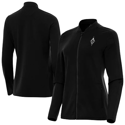 Women's Antigua Black Las Vegas Aces Continual Full-Zip Jacket