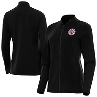 Women's Antigua Black Los Angeles Sparks Continual Full-Zip Jacket