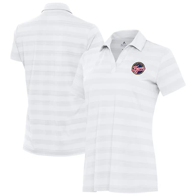 Women's Antigua White Indiana Fever Tunnel Polo