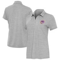 Women's Antigua Heather Gray Los Angeles Sparks Layout V-Neck Polo
