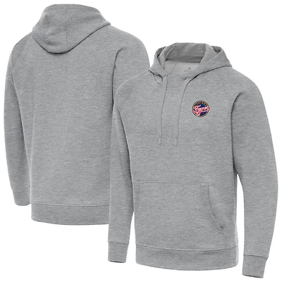 Men's Antigua Heather Gray Indiana Fever Big & Tall Victory Raglan Pullover Hoodie