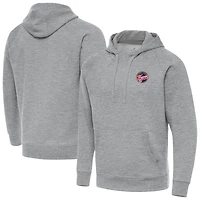 Men's Antigua Heather Gray Indiana Fever Big & Tall Victory Raglan Pullover Hoodie