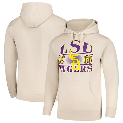 Men's Tan LSU Tigers Upper Arch Letters Pullover Hoodie