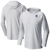 Men's Columbia  White Philadelphia Phillies Omni-Wick Terminal Tackle Raglan Long Sleeve Hoodie T-Shirt