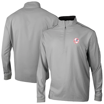 Men's Columbia  Gray New York Yankees Omni-Wick Bogey's Paradise Quarter-Zip Top