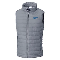 Men's Columbia  Gray Los Angeles Dodgers Omni-Heat Powder Lite Full-Zip Vest