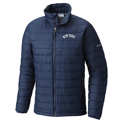 Men's Columbia  Navy New York Yankees Powder Lite Omni-Heat Reflective Full-Zip Jacket