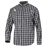 Men's Columbia  Black Los Angeles Dodgers Super Slack Tide Omni-Wick Button-Up Shirt