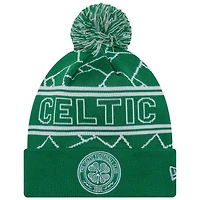 Men's New Era Green Celtic Sport Cuffed Knit Hat with Pom