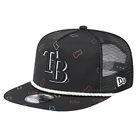 Men's New Era  Black Tampa Bay Rays Gummy Golfer Trucker Adjustable Hat