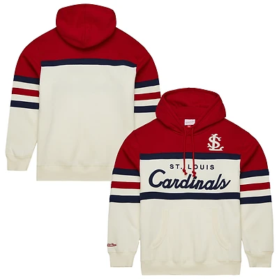 Men's Mitchell & Ness  Cream St. Louis Cardinals Head Coach Pullover Hoodie