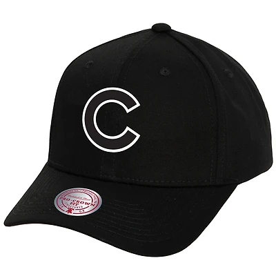 Men's Mitchell & Ness  Black Chicago Cubs Cooperstown Collection Panda Pro Snapback Hat