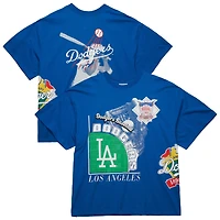 Men's Mitchell & Ness  Blue Los Angeles Dodgers Cooperstown Collection Logo Blast T-Shirt