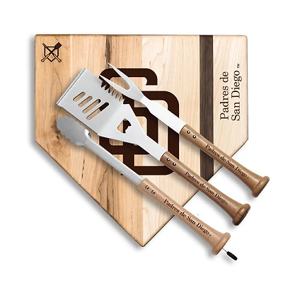 Baseball BBQ Padres de San Diego 12" Silver Slugger Combo Set