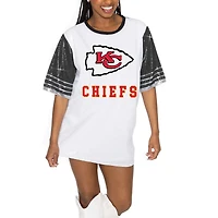 Women's Gameday Couture White/Black Kansas City Chiefs Bling It Full Sequin Jersey Dress