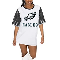 Women's Gameday Couture White/Black Philadelphia Eagles Bling It Full Sequin Jersey Dress