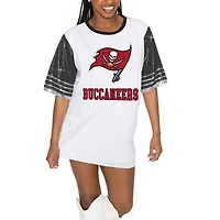 Women's Gameday Couture White/Black Tampa Bay Buccaneers Bling It Full Sequin Jersey Dress