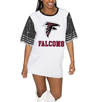 Women's Gameday Couture White/Black Atlanta Falcons Bling It Full Sequin Jersey Dress