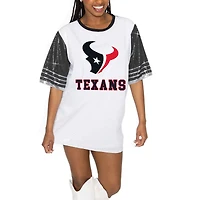 Women's Gameday Couture White/Black Houston Texans Bling It Full Sequin Jersey Dress