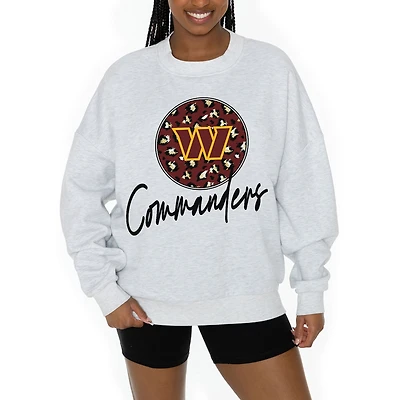 Unisex Gameday Couture Ash Washington Commanders Going Wild Premium Fleece Pullover Sweatshirt