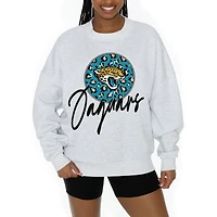 Unisex Gameday Couture Ash Jacksonville Jaguars Going Wild Premium Fleece Pullover Sweatshirt